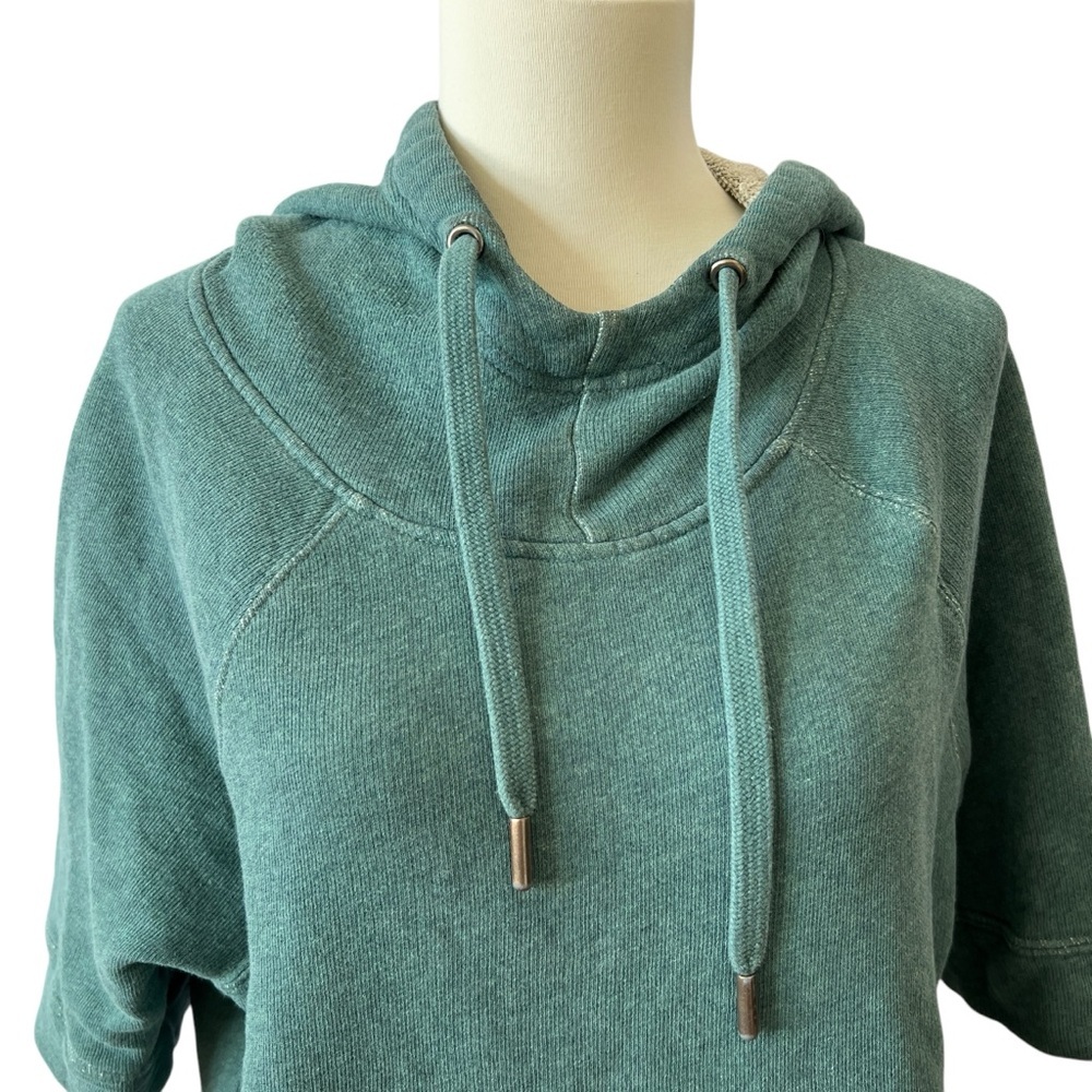 Pact Teal Cowl-Neck Pullover Hoodie - Picture 3 of 11
